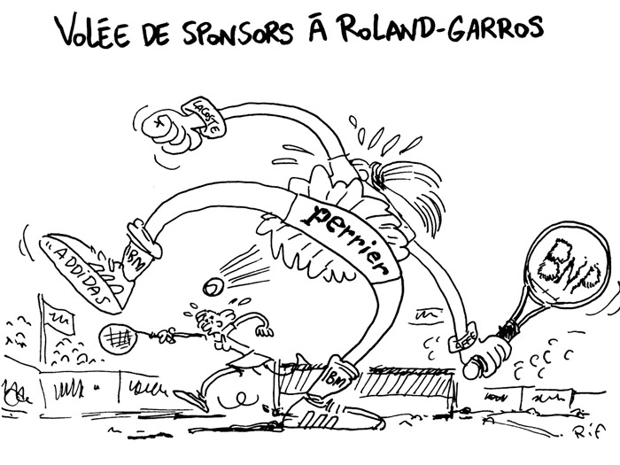 Volée de sponsors à Roland-Garros